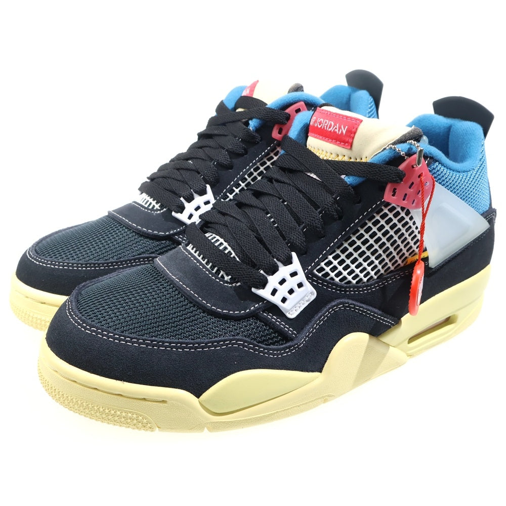NIKE(ナイキ) ×UNION AIR JORDAN 4 OFF-NOIR DC9533-001 ユニオン エアジョーダン4 ローカットスニーカー ブラック/ブルー US9.5/27.5cm