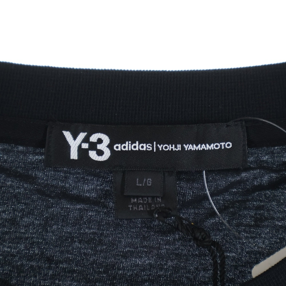Y-3(ワイスリー) M STKD SS TEE フロントプリント クルーネック 半袖Tシャツ カットソー ブラック DP0477