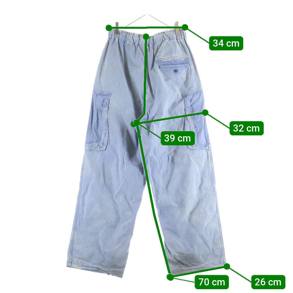 MAISON MIHARAYASUHIRO(メゾンミハラヤスヒロ) Cotton Satin Cargo Pants コットン サテン カーゴパンツ ライトブルー J13PT171