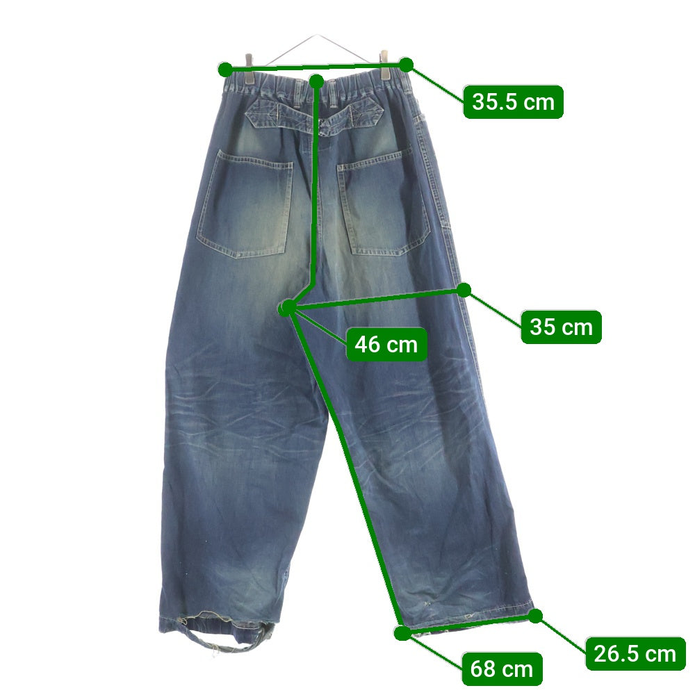 MAISON MIHARAYASUHIRO(メゾンミハラヤスヒロ) 24AW Painted Baker Jeans ペイント ベイカー デニム インディゴ A13PT025