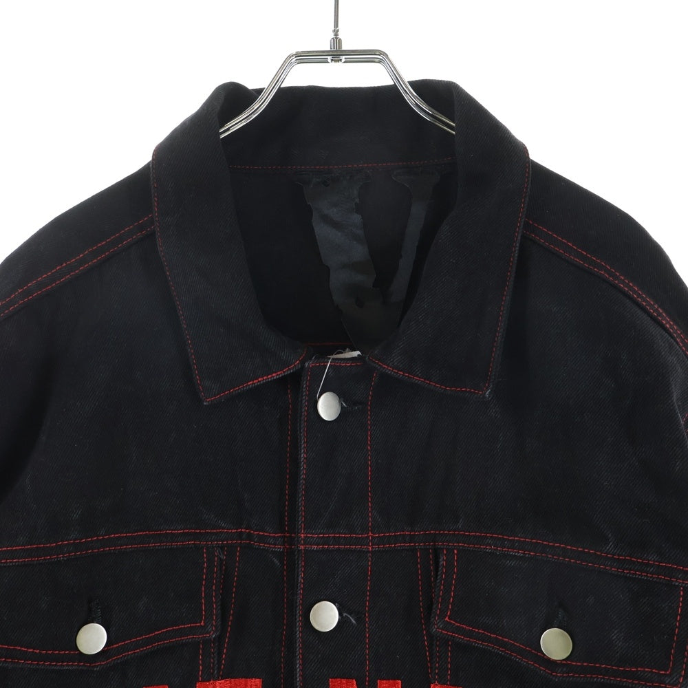 VLONE(ヴィーロン) FRIENDS DENIM JACKET デニムジャケット 両面刺繍 ブラック