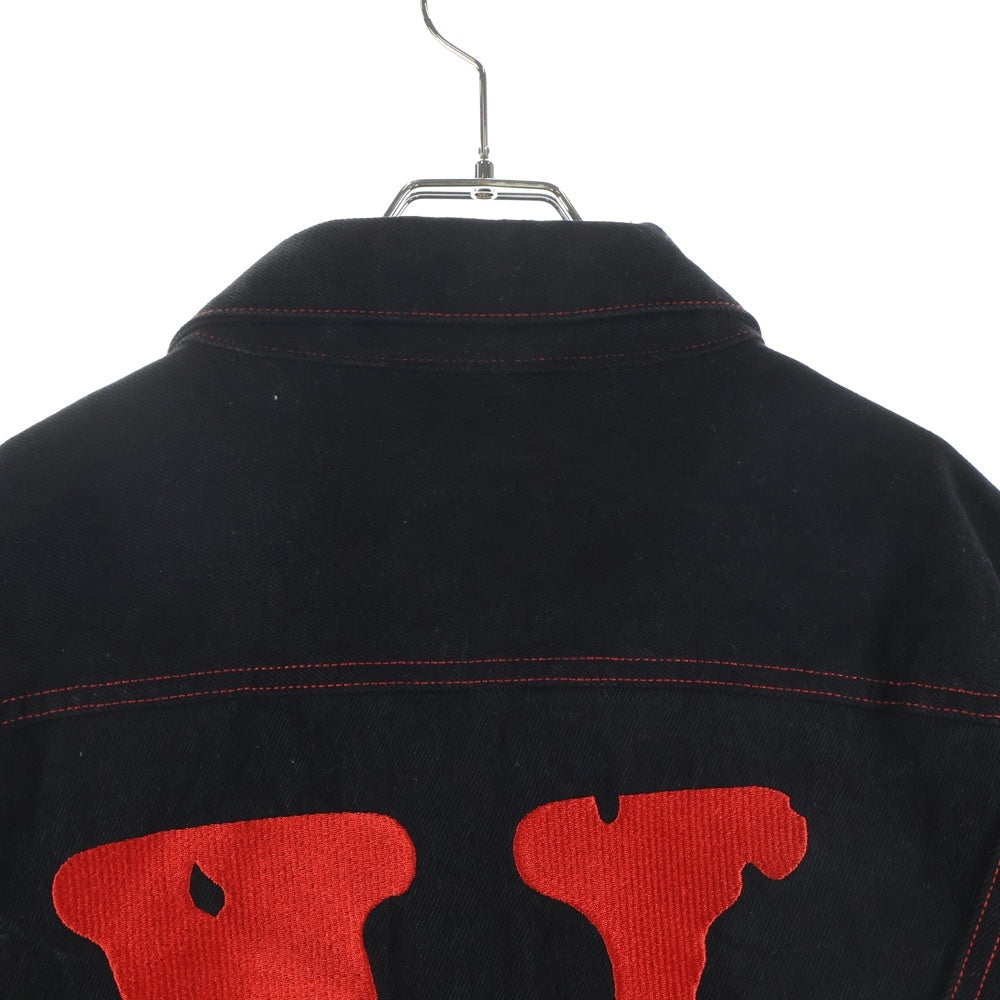 VLONE(ヴィーロン) FRIENDS DENIM JACKET デニムジャケット 両面刺繍 ブラック