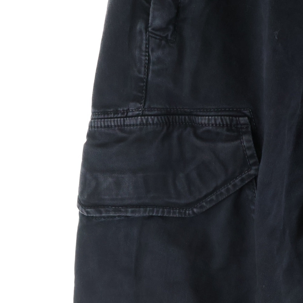 STONE ISLAND(ストーンアイランド) TYPE RE-T ガーメントダイ サイドロゴワッペン カーゴパンツ ブラック