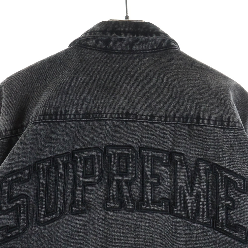 SUPREME(シュプリーム) 24AW Faux Shearling Lined Work Shirt 裏地シアリング デニムジャケット ブラック