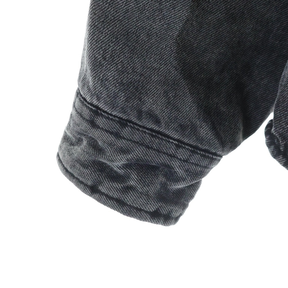 SUPREME(シュプリーム) 24AW Faux Shearling Lined Work Shirt 裏地シアリング デニムジャケット ブラック