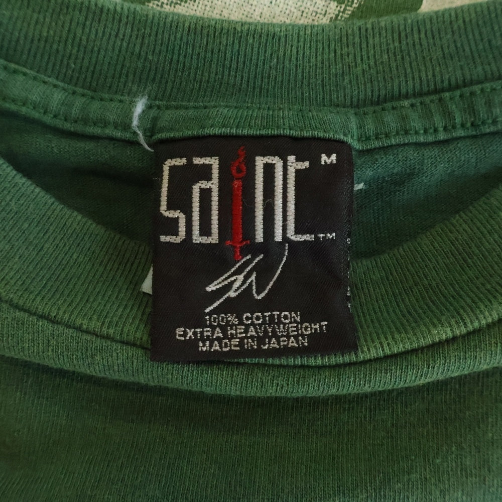 SAINT MICHAEL(セントマイケル) 24SS SW SS TEE SAINT CLAN 半袖Tシャツ カットソー グリーン SM-YS8-0000-C16