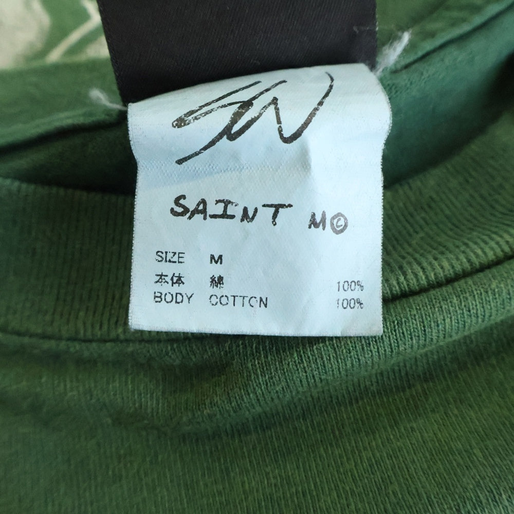 SAINT MICHAEL(セントマイケル) 24SS SW SS TEE SAINT CLAN 半袖Tシャツ カットソー グリーン SM-YS8-0000-C16