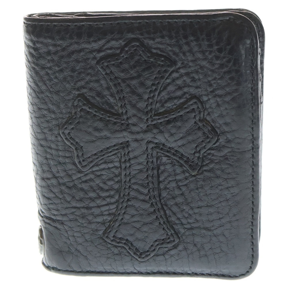 CHROME HEARTS(クロムハーツ) DR DIGIACOMO 1CEME ディジャコモ クロスパッチ グロメット付二つ折り財布 ブラック
