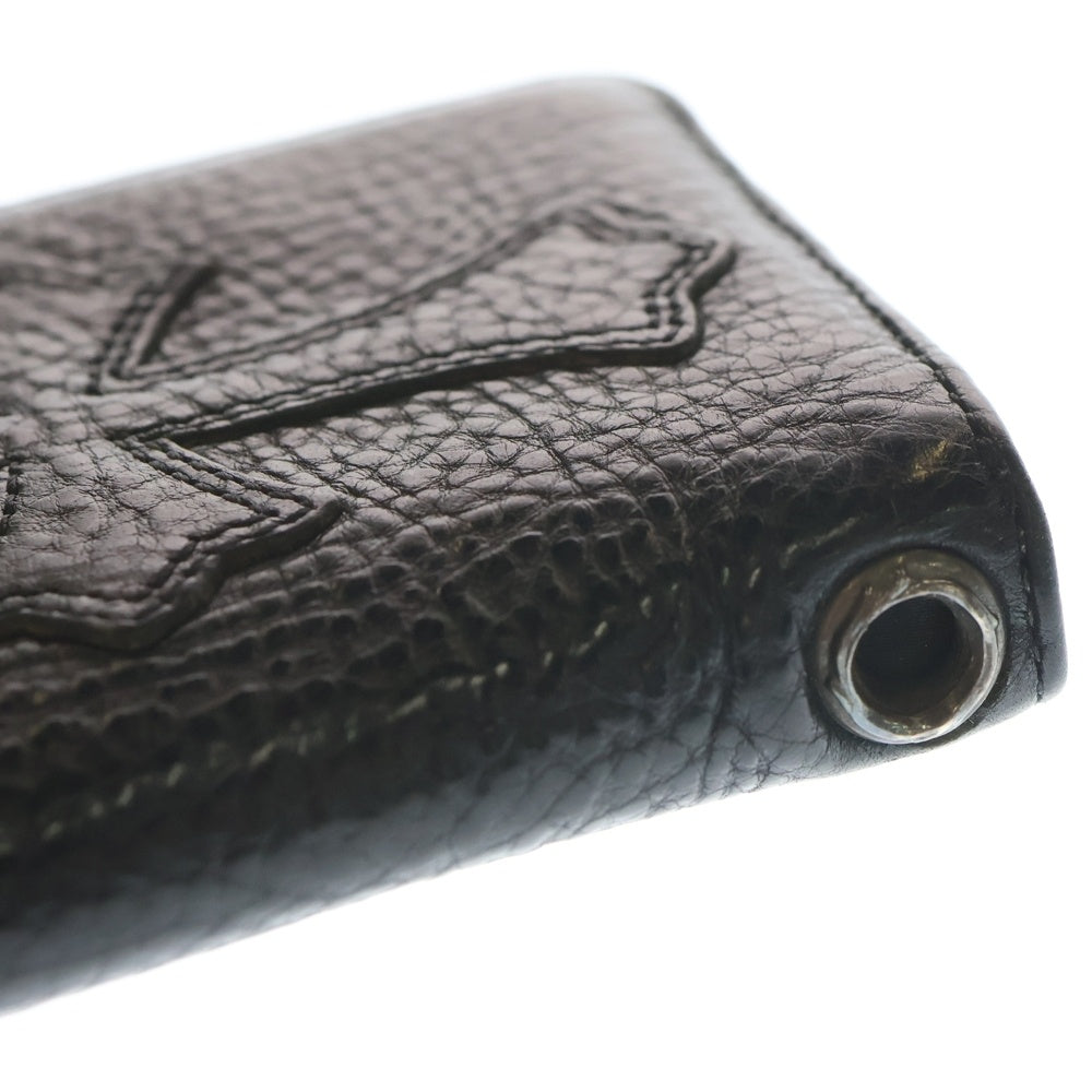 CHROME HEARTS(クロムハーツ) DR DIGIACOMO 1CEME ディジャコモ クロスパッチ グロメット付二つ折り財布 ブラック