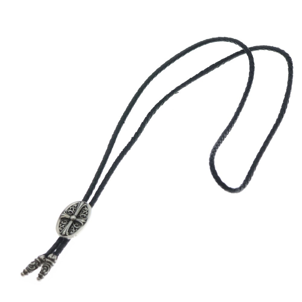 CHROME HEARTS(クロムハーツ) BOLOTIE OVALTINY タイニークラシックオーバルクロス ループタイ シルバー/ブラック BCA209