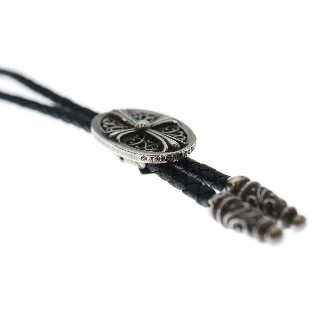 CHROME HEARTS(クロムハーツ) BOLOTIE OVALTINY タイニークラシックオーバルクロス ループタイ シルバー/ブラック BCA209