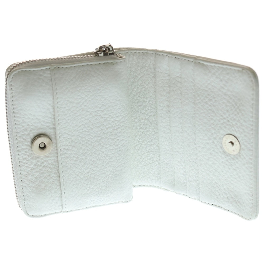 CHROME HEARTS(クロムハーツ) SQ ZIP BILL スクエアジップビル レザーウォレット 財布 ホワイト
