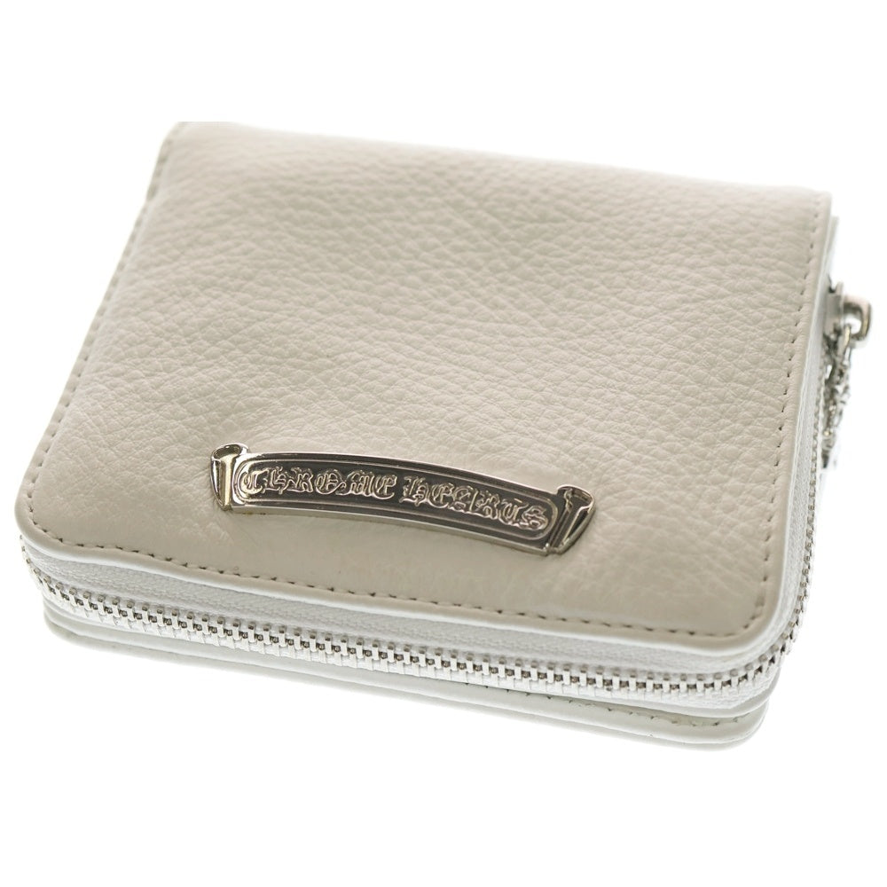 CHROME HEARTS(クロムハーツ) SQ ZIP BILL スクエアジップビル レザーウォレット 財布 ホワイト