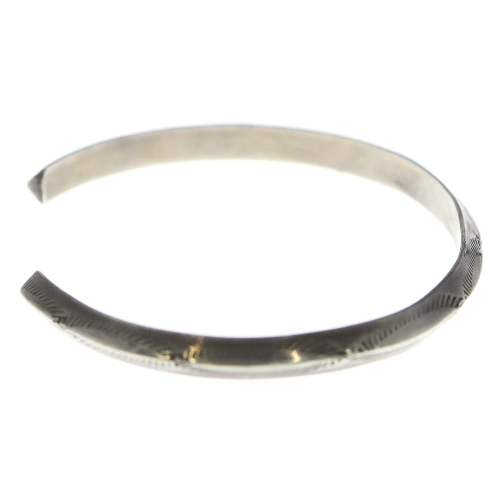 INDIAN JEWELRY(インディアンジュエリー) NAJAVO ナバホ族 スタンプワーク バングル シルバー