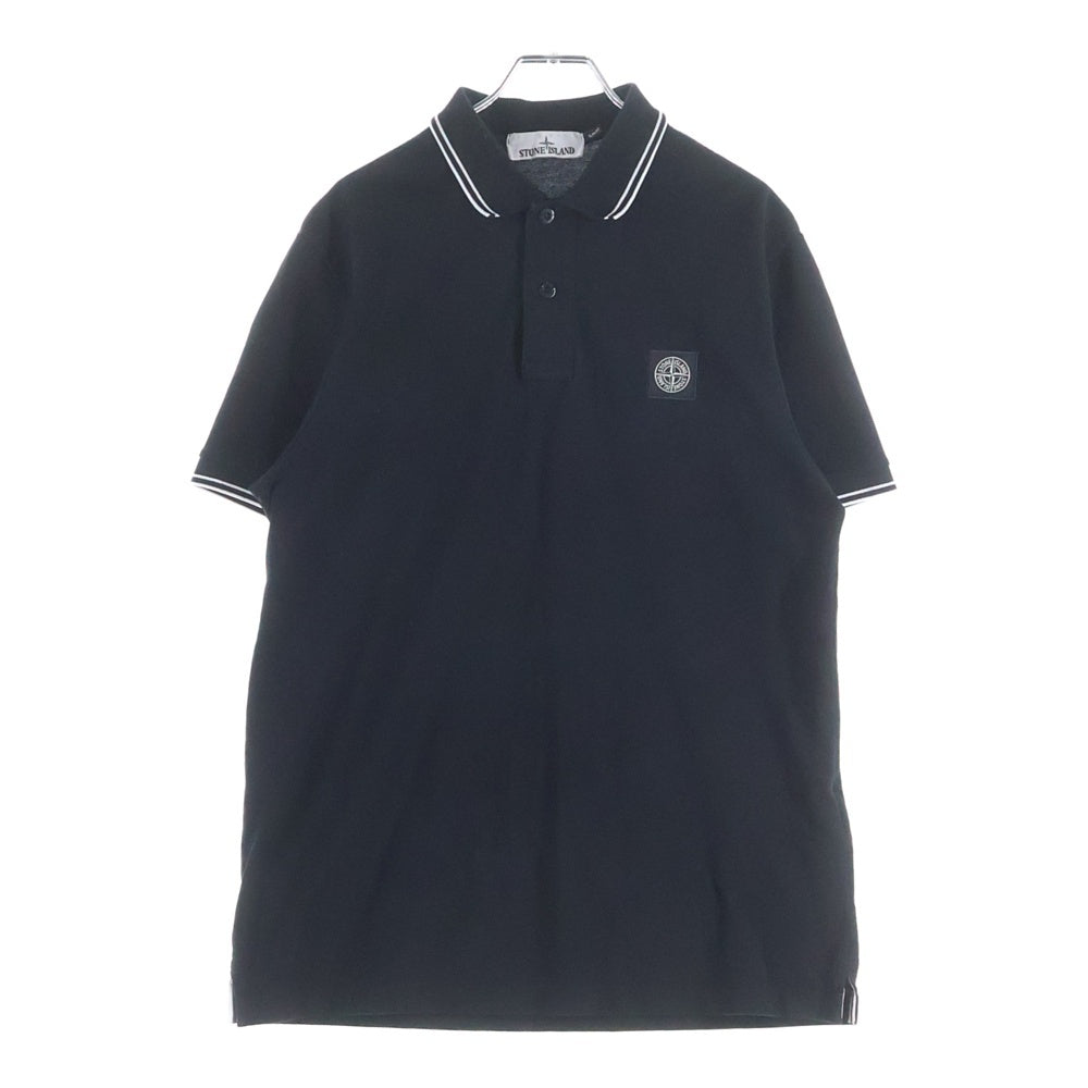 STONE ISLAND(ストーンアイランド) Patch Polo 胸元ロゴ 半袖ポロシャツ 81152SC18 A0029 ブラック