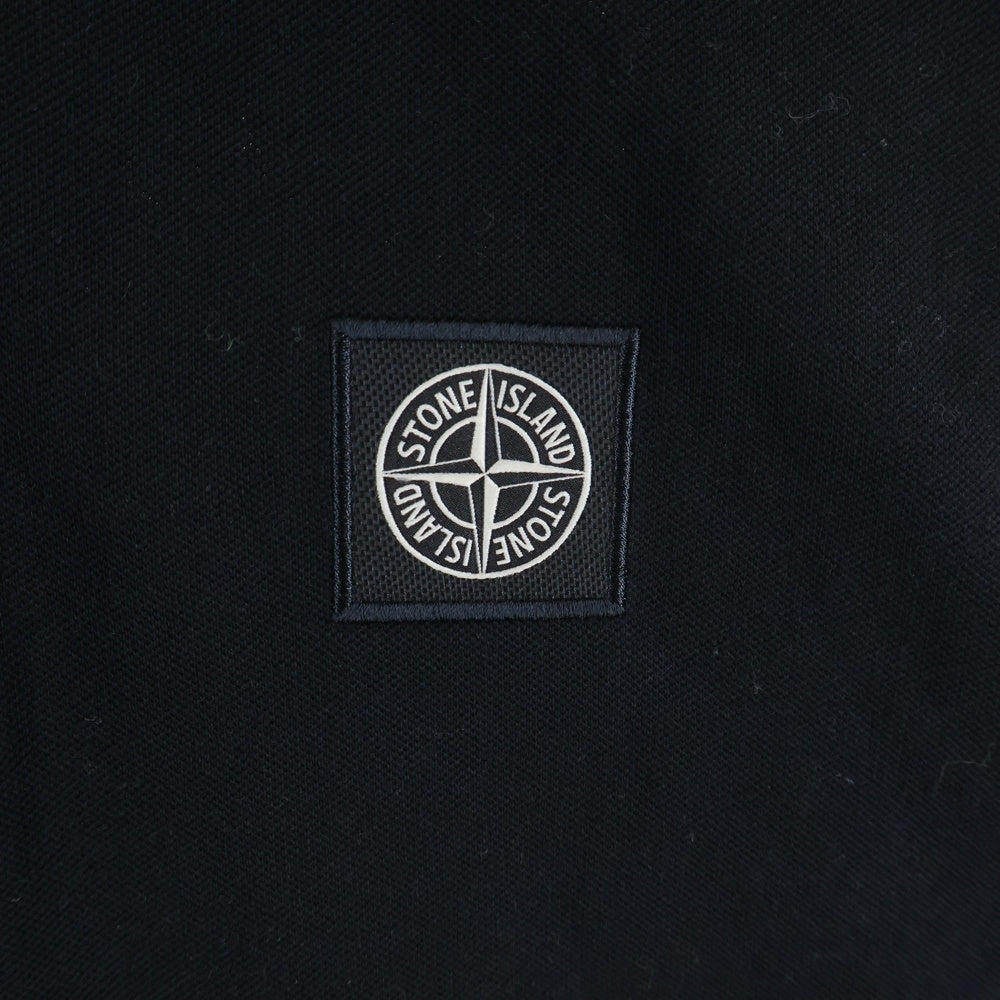 STONE ISLAND(ストーンアイランド) Patch Polo 胸元ロゴ 半袖ポロシャツ 81152SC18 A0029 ブラック