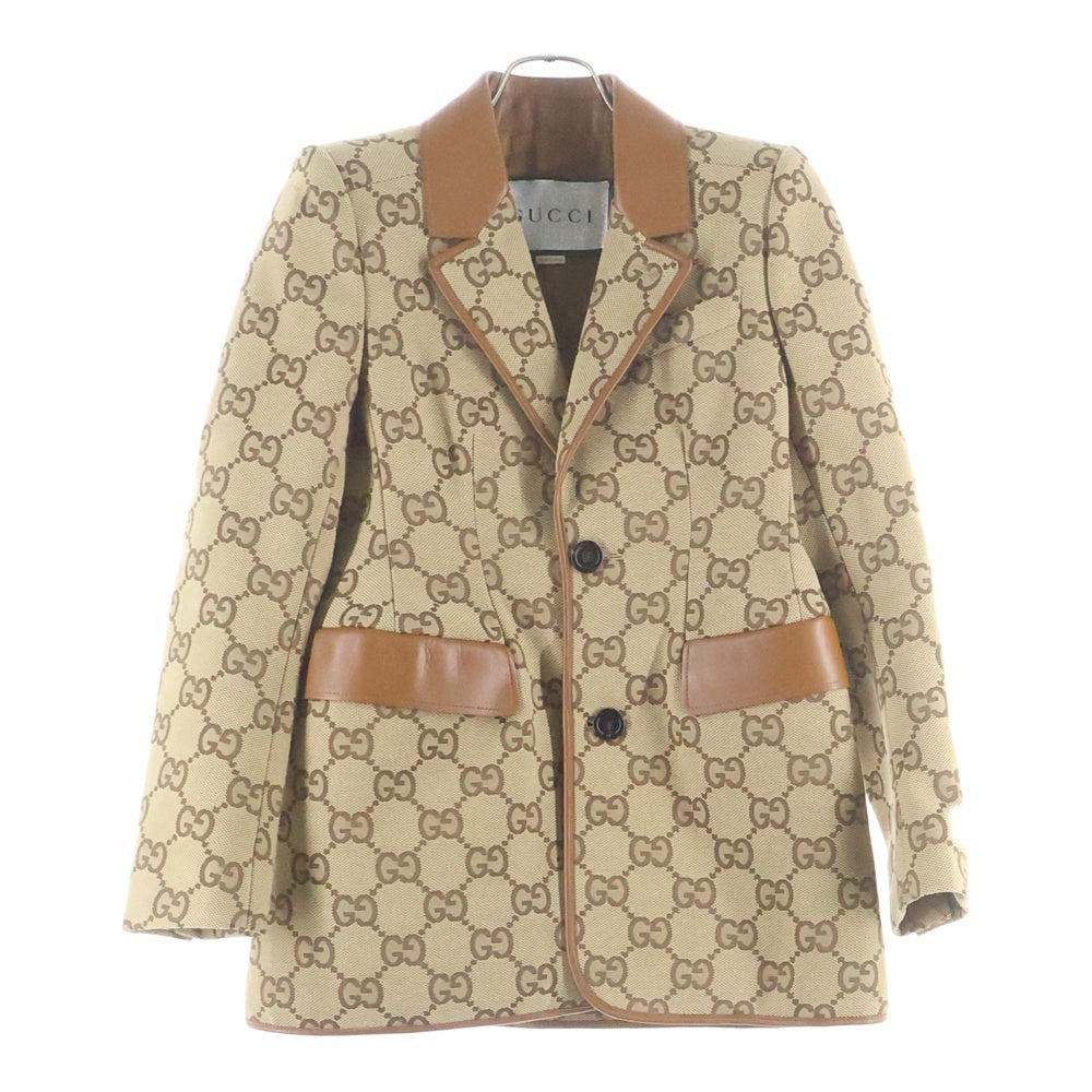 GUCCI(グッチ) ×The Hacker Maxi GG Hourglass Jacket Beige ハッカー マキシGG アワーグラス ジャケット ベージュ 676222 Z8AS1 レディース