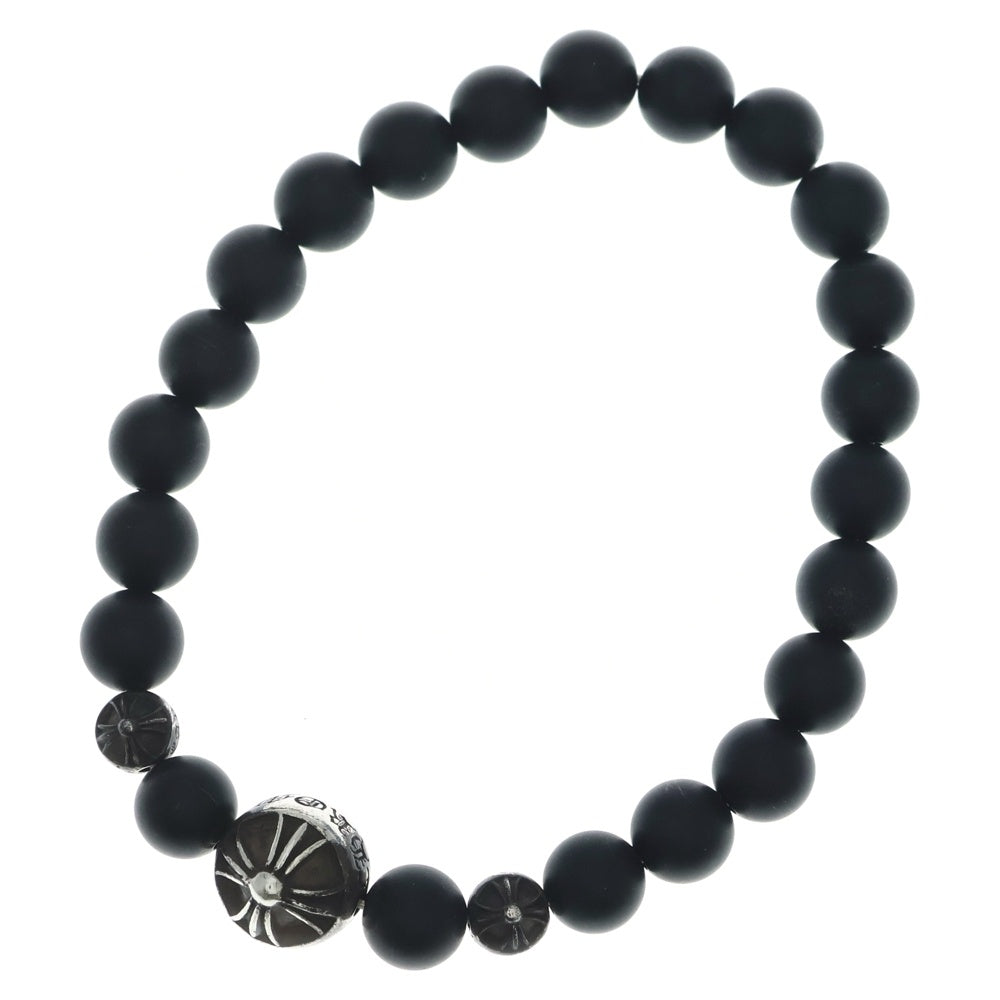 CHROME HEARTS(クロムハーツ) 8mm BEAD 8mmビーズブレス オニキスビーズブレスレット ブラック/シルバー