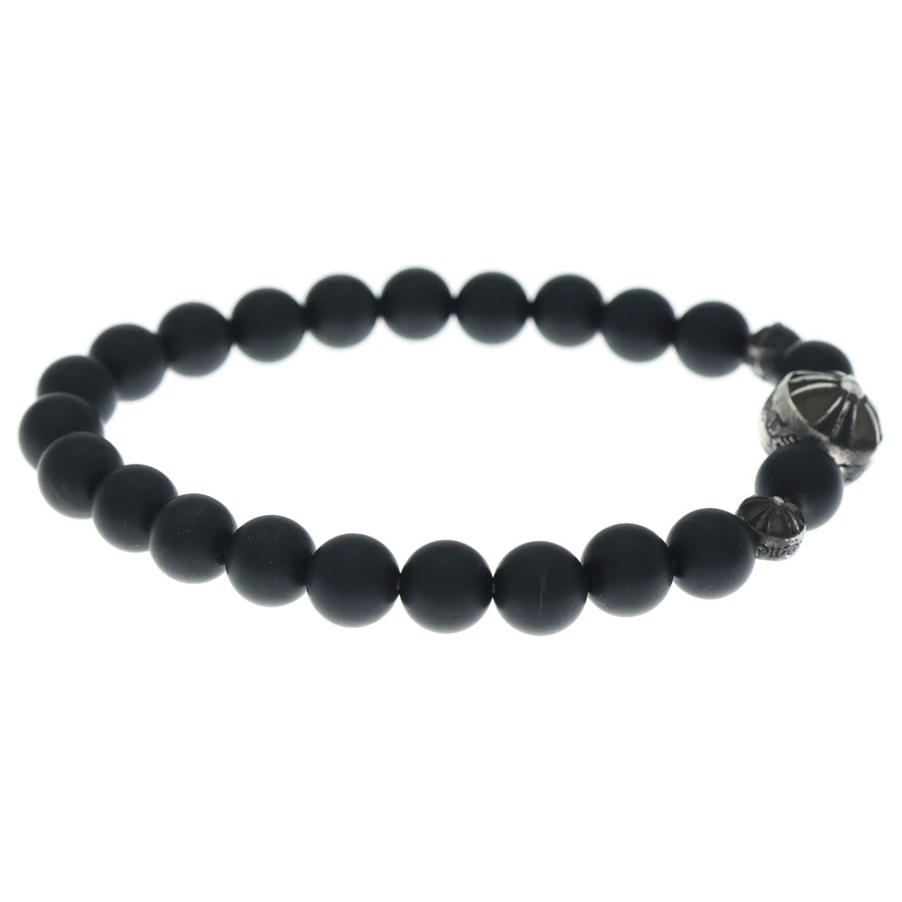 CHROME HEARTS(クロムハーツ) 8mm BEAD 8mmビーズブレス オニキスビーズブレスレット ブラック/シルバー