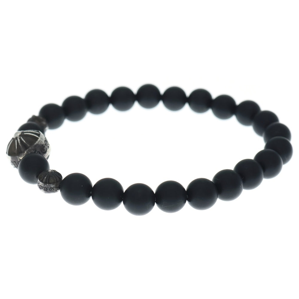 CHROME HEARTS(クロムハーツ) 8mm BEAD 8mmビーズブレス オニキスビーズブレスレット ブラック/シルバー