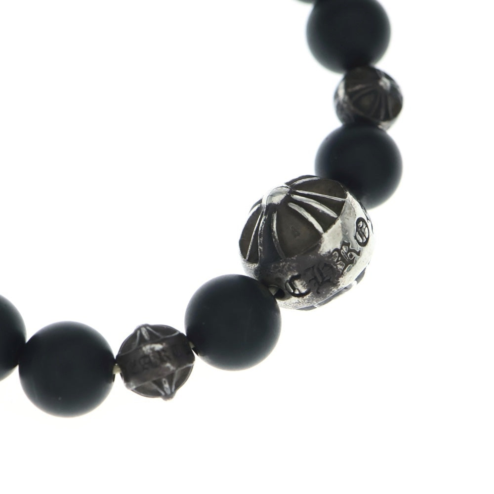 CHROME HEARTS(クロムハーツ) 8mm BEAD 8mmビーズブレス オニキスビーズブレスレット ブラック/シルバー