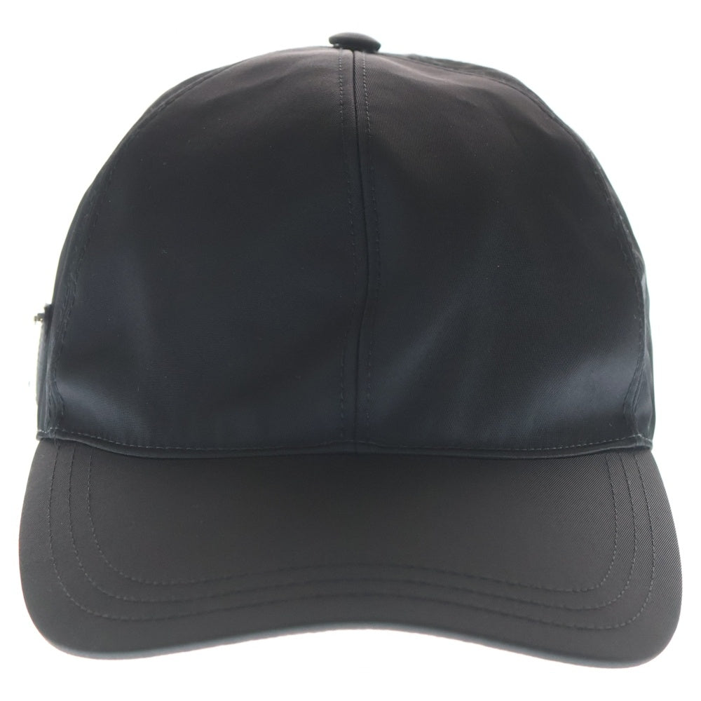 PRADA(プラダ) RE-NYLON リナイロン ベースボール ロゴプレートキャップ 帽子 ブラック 2HC274 2DMI