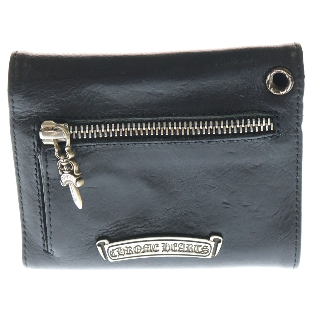 CHROME HEARTS(クロムハーツ) WAVE MINI ウェーブミニ レザーウォレット 財布 ブラック