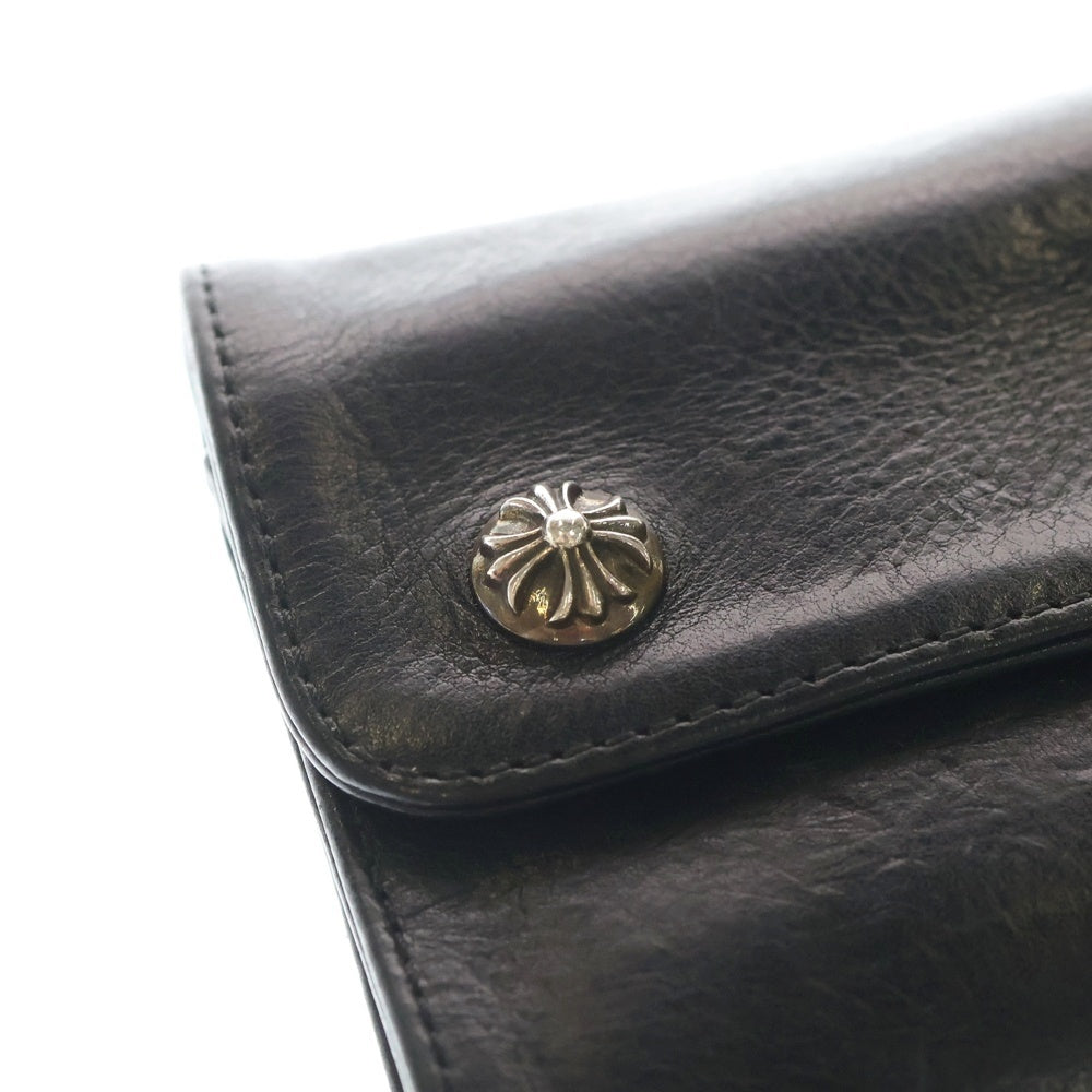 CHROME HEARTS(クロムハーツ) WAVE MINI ウェーブミニ レザーウォレット 財布 ブラック
