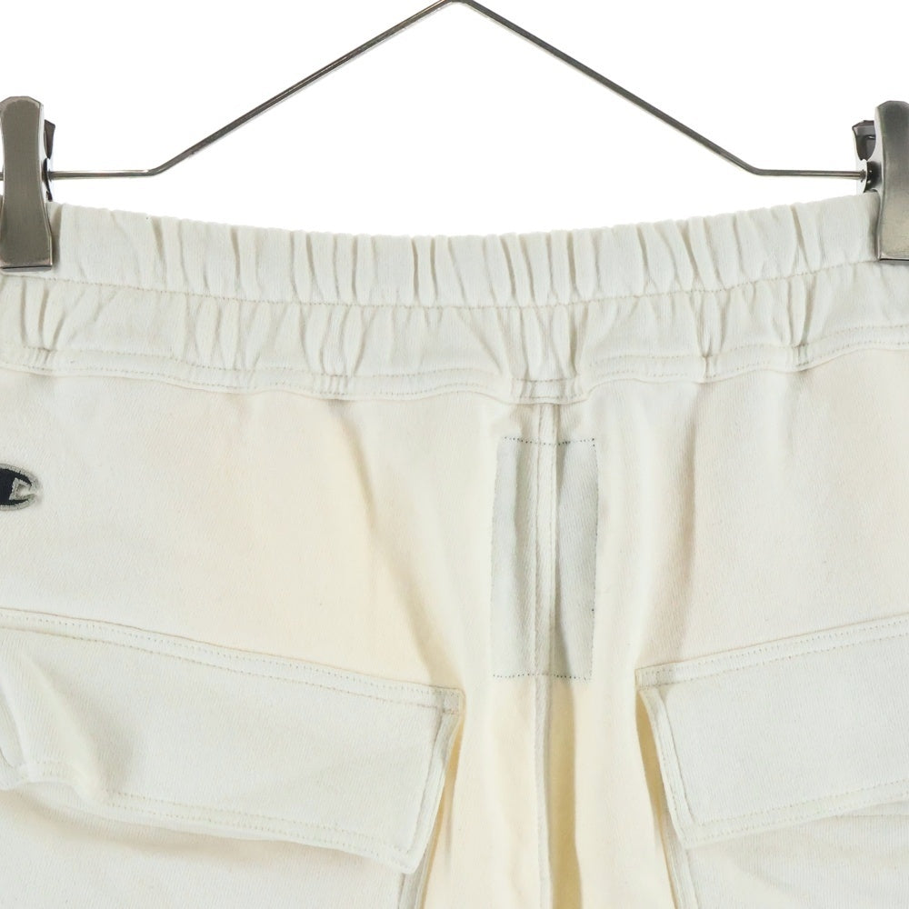 Rick Owens(リックオウエンス) ×Champion チャンピオン ベベルドポッズハーフパンツ ホワイト CM01D9240-CHFE