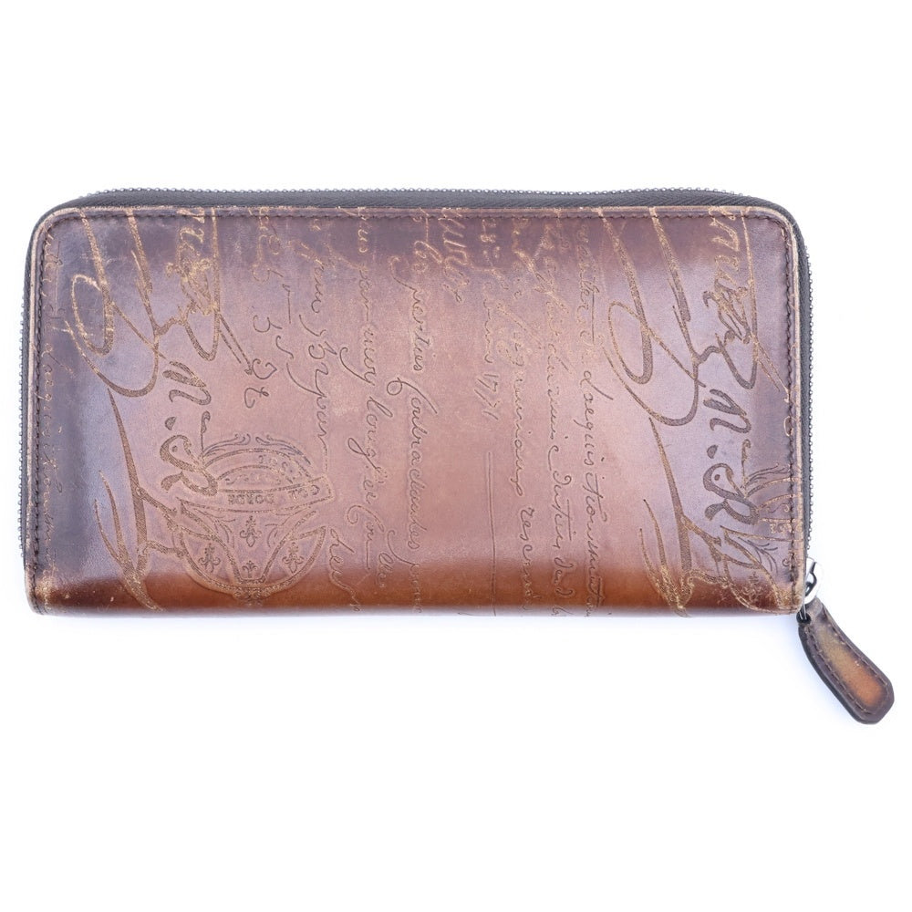 Berluti(ベルルッティ) ITAUBA イタウバ スクリットレザー ロングウォレット 長財布 ブラウン