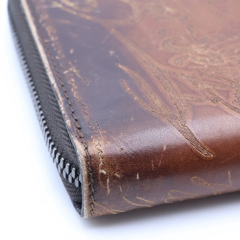 Berluti(ベルルッティ) ITAUBA イタウバ スクリットレザー ロングウォレット 長財布 ブラウン