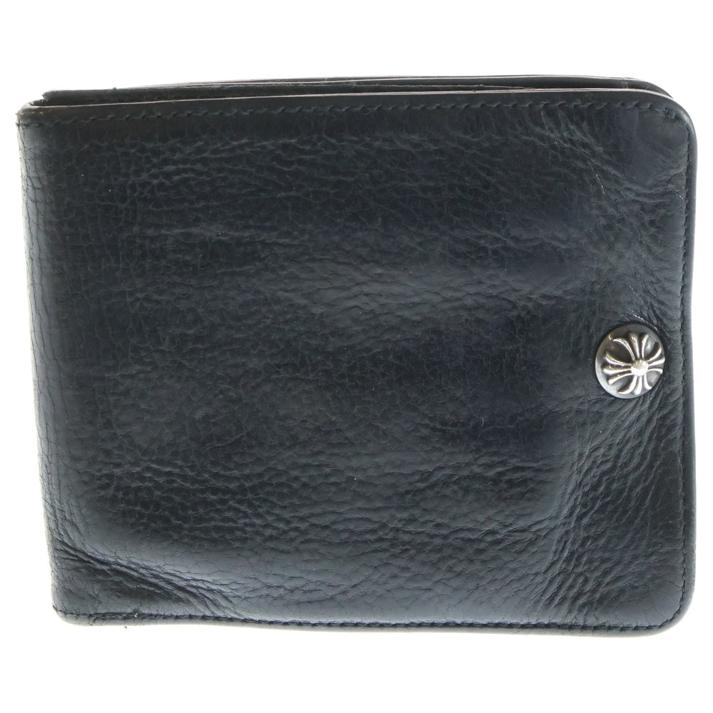 CHROME HEARTS(クロムハーツ) 1SNAP 1スナップ クロス ボールボタン レザーウォレット 財布 ブラック BCA361