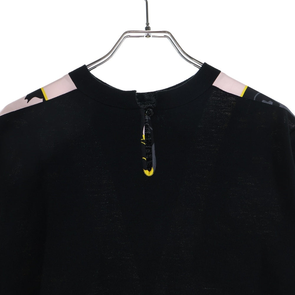 Salvatore Ferragamo(サルヴァトーレ フェラガモ) シルクサテン 花柄 ドッキングワンピース マルチカラー レディース