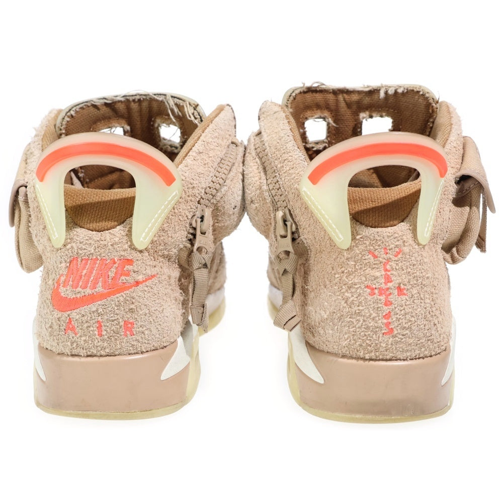 NIKE(ナイキ) ×TRAVIS SCOTT AIR JORDAN 6 RETRO SP BRITISH KAHKI DH0690-200 トラヴィススコット エアジョーダン6 レトロ ハイカットスニーカー ベージュ US8.5/26.5cm