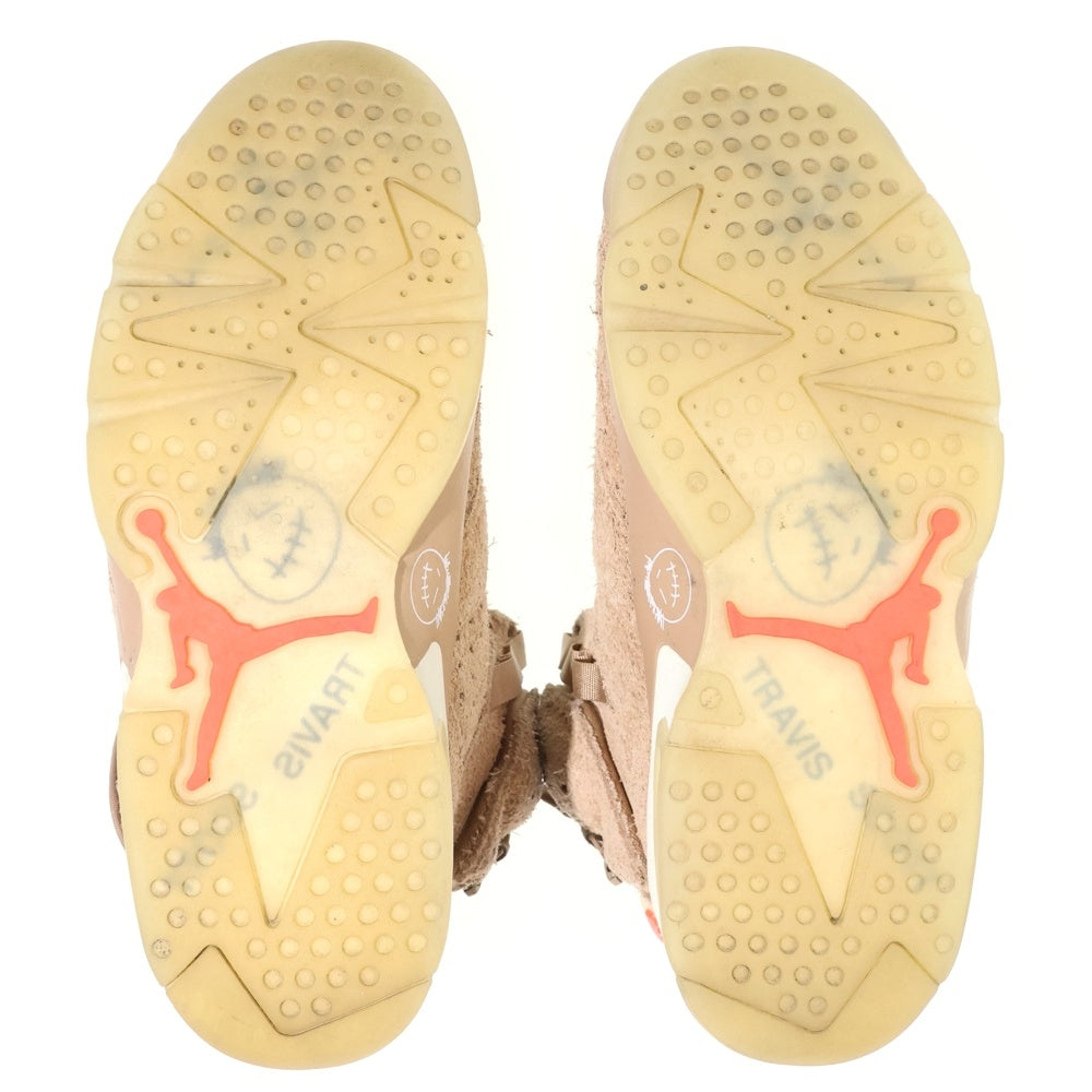 NIKE(ナイキ) ×TRAVIS SCOTT AIR JORDAN 6 RETRO SP BRITISH KAHKI DH0690-200 トラヴィススコット エアジョーダン6 レトロ ハイカットスニーカー ベージュ US8.5/26.5cm