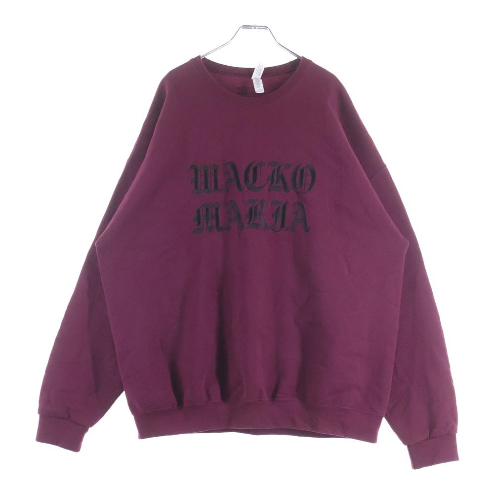 WACKO MARIA(ワコマリア) Crew Neck Sweat クルーネック スウェット コットン ボルドー