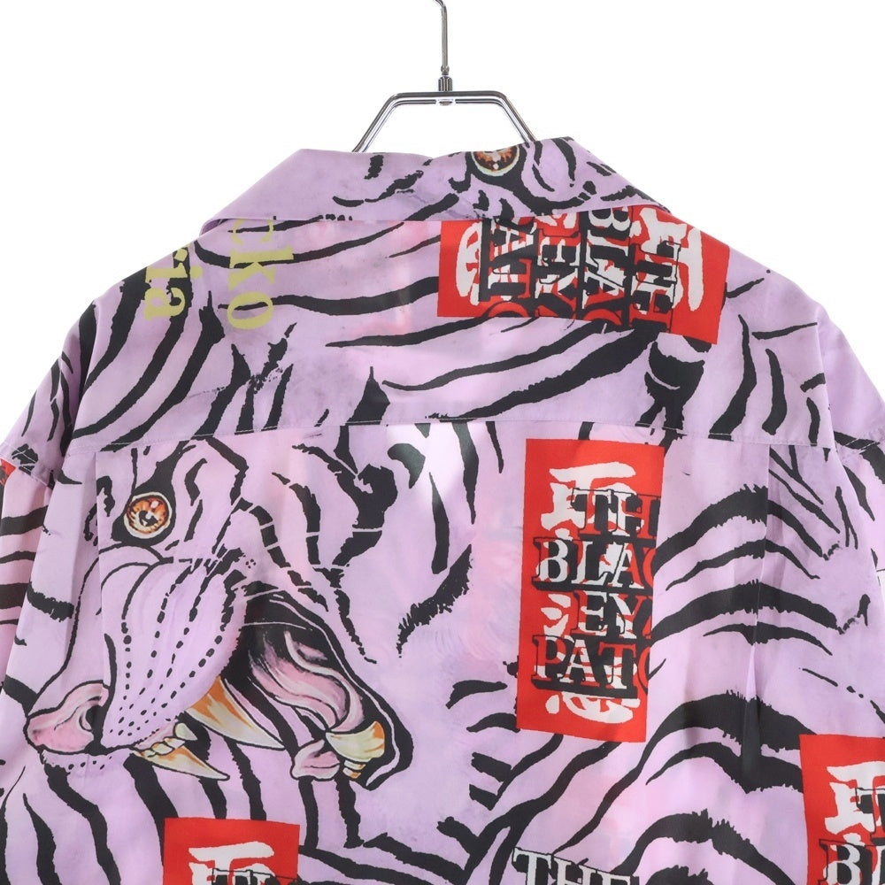 THE BLACK EYE PATCH(ブラックアイパッチ) 22AW×Wacko Maria 黒眼帯 天国東京 長袖シャツ パープル