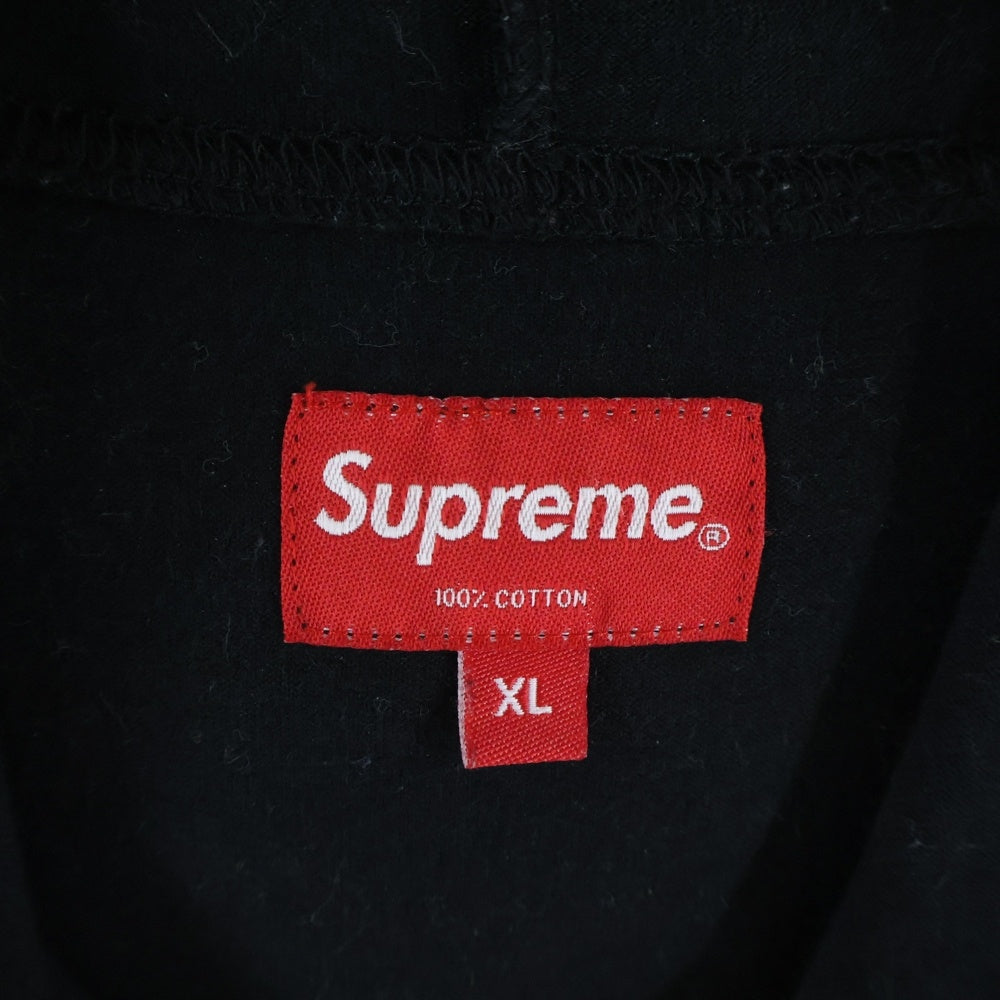 SUPREME(シュプリーム) 22SS Dragon Hooded L/S ドラゴン刺繍 プルオーバーパーカー ブラック