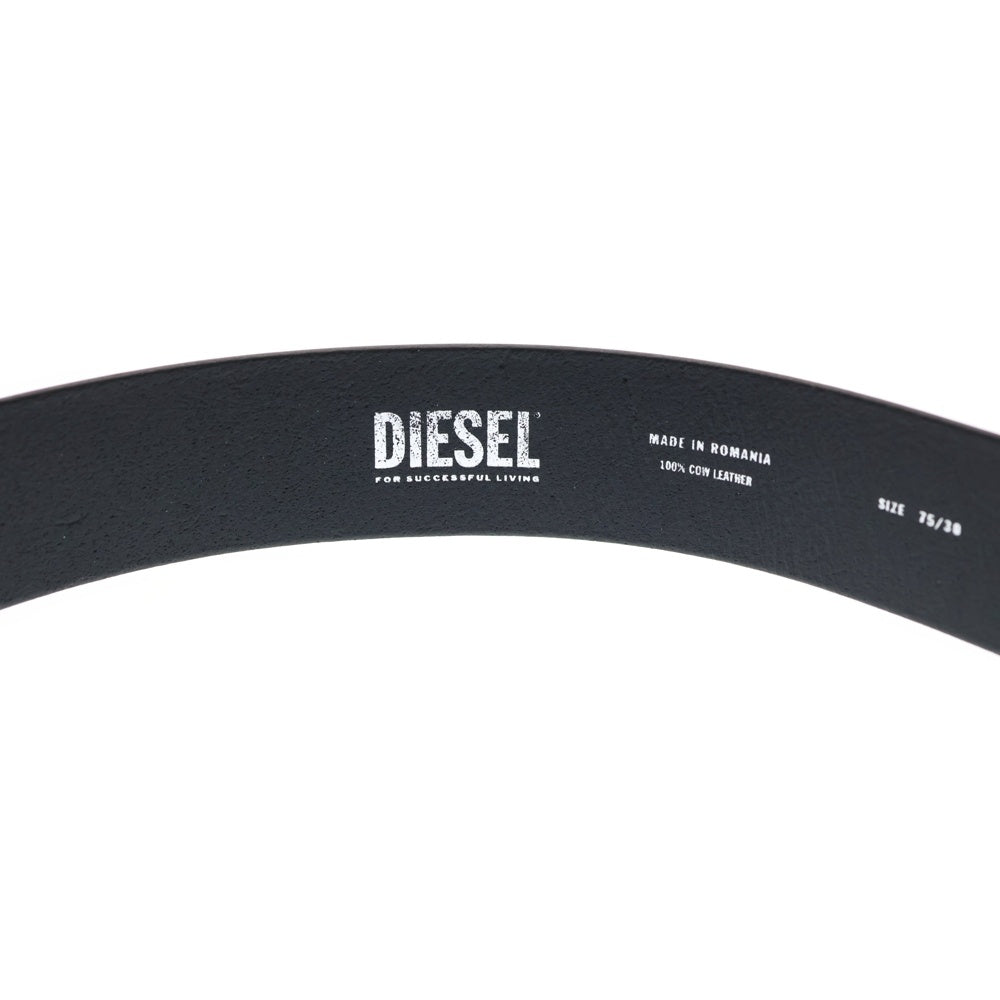 DIESEL(ディーゼル) B-1DR Dロゴバックル レザーベルト ブラック X08516