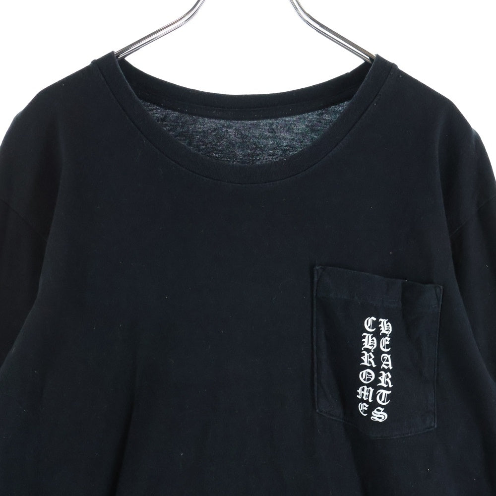 CHROME HEARTS(クロムハーツ) BACK LETTERING LOGO TEE バックレタリングロゴ 長袖Tシャツ カットソー ブラック/ピンク