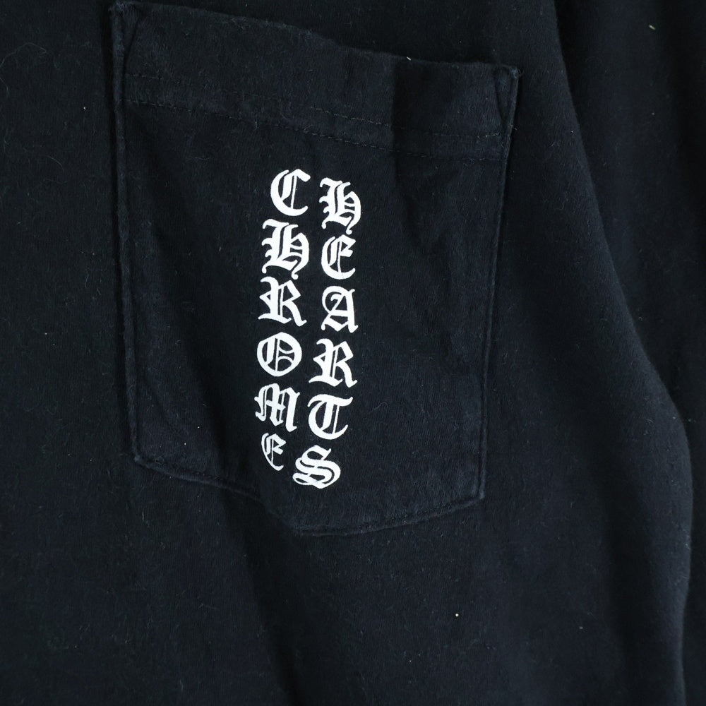 CHROME HEARTS(クロムハーツ) BACK LETTERING LOGO TEE バックレタリングロゴ 長袖Tシャツ カットソー ブラック/ピンク