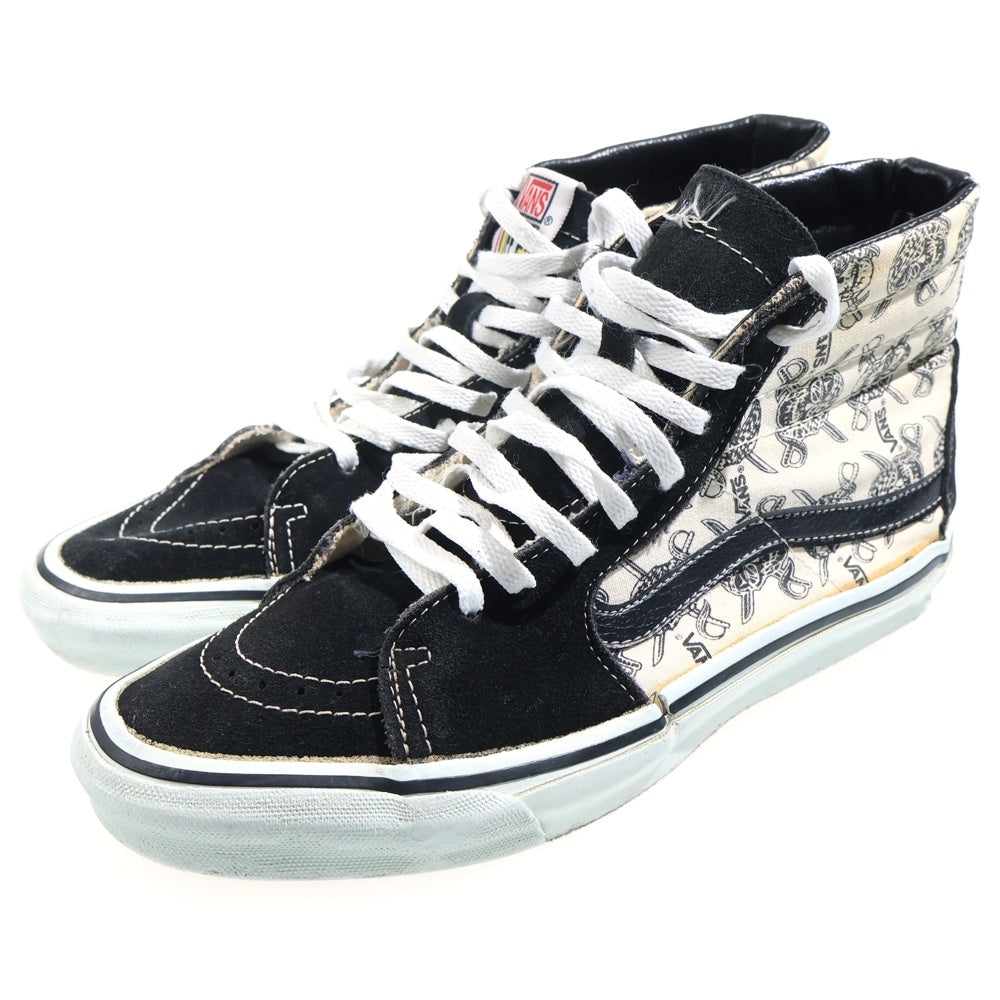 VANS(ヴァンズ) 90s SK8-HI USA製 スカルパイレーツ スケハイ ハイカットスニーカー ブラック/ホワイト