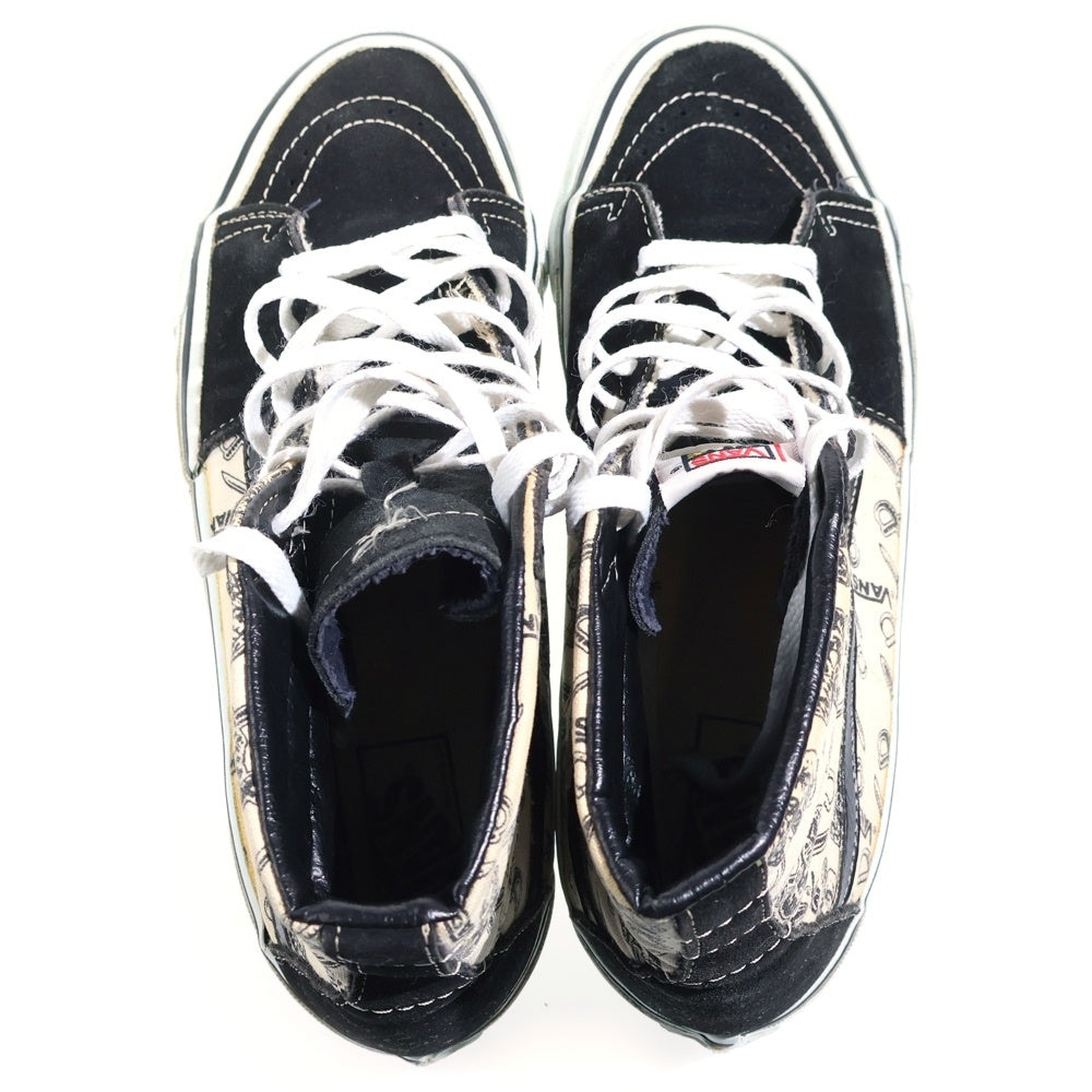 VANS(ヴァンズ) 90s SK8-HI USA製 スカルパイレーツ スケハイ ハイカットスニーカー ブラック/ホワイト