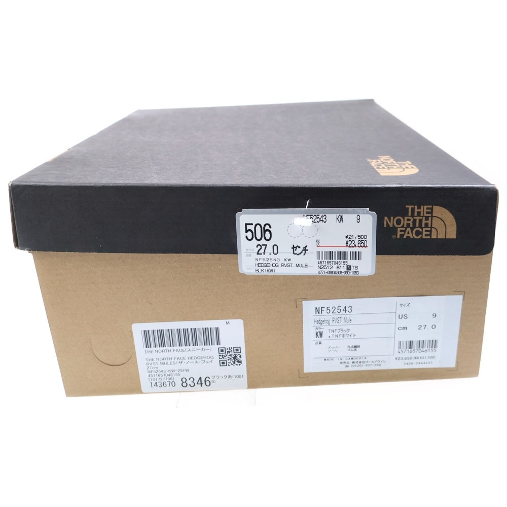 THE NORTH FACE(ザノースフェイス) HEDGEHOG RVST MULES ヘッジホッグ RVST ミュール ローカットスニーカー ブラック US9/27.0cm NF52543-KW