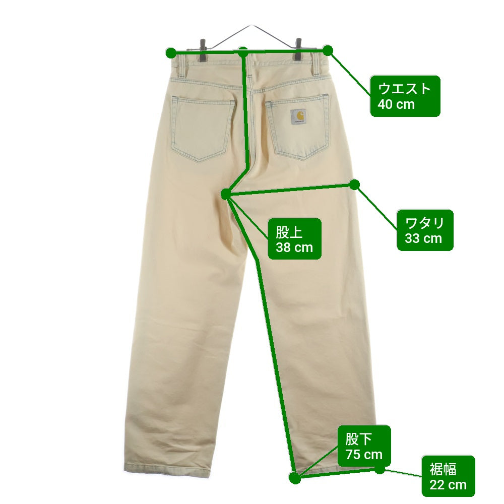 Carhartt WIP(カーハート ダブリューアイピー) London Denim Pants デニムパンツ ウォッシュ加工 ボタンフライ ライトベージュ