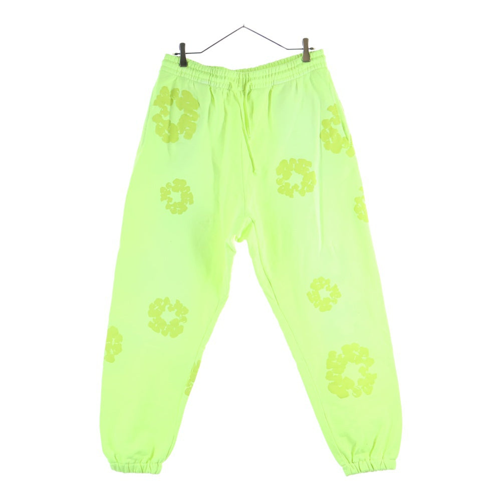 DENIM TEARS(デニムティアーズ) MONO COTTON WREATH SWEAT PANTS NEON モノ コットン スウェットパンツ ネオンイエロー