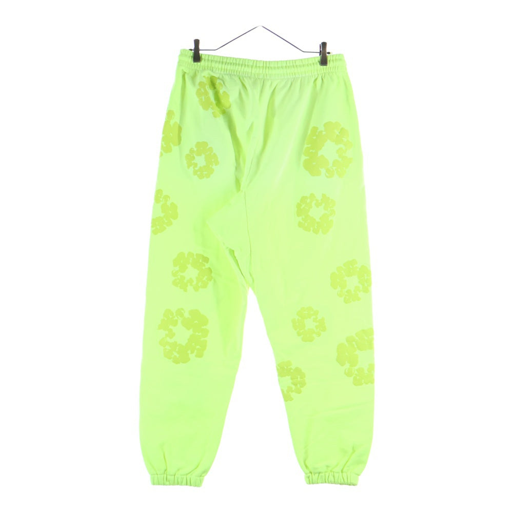 DENIM TEARS(デニムティアーズ) MONO COTTON WREATH SWEAT PANTS NEON モノ コットン スウェットパンツ ネオンイエロー