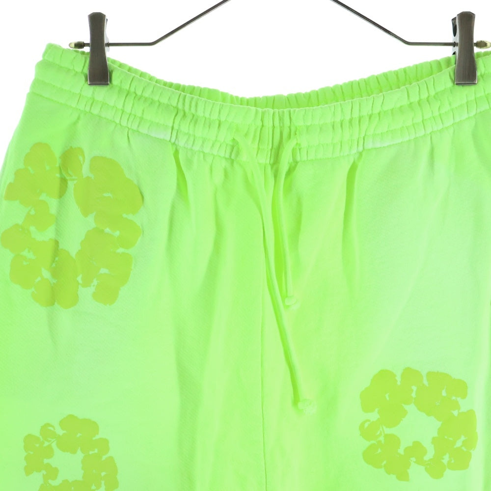 DENIM TEARS(デニムティアーズ) MONO COTTON WREATH SWEAT PANTS NEON モノ コットン スウェットパンツ ネオンイエロー