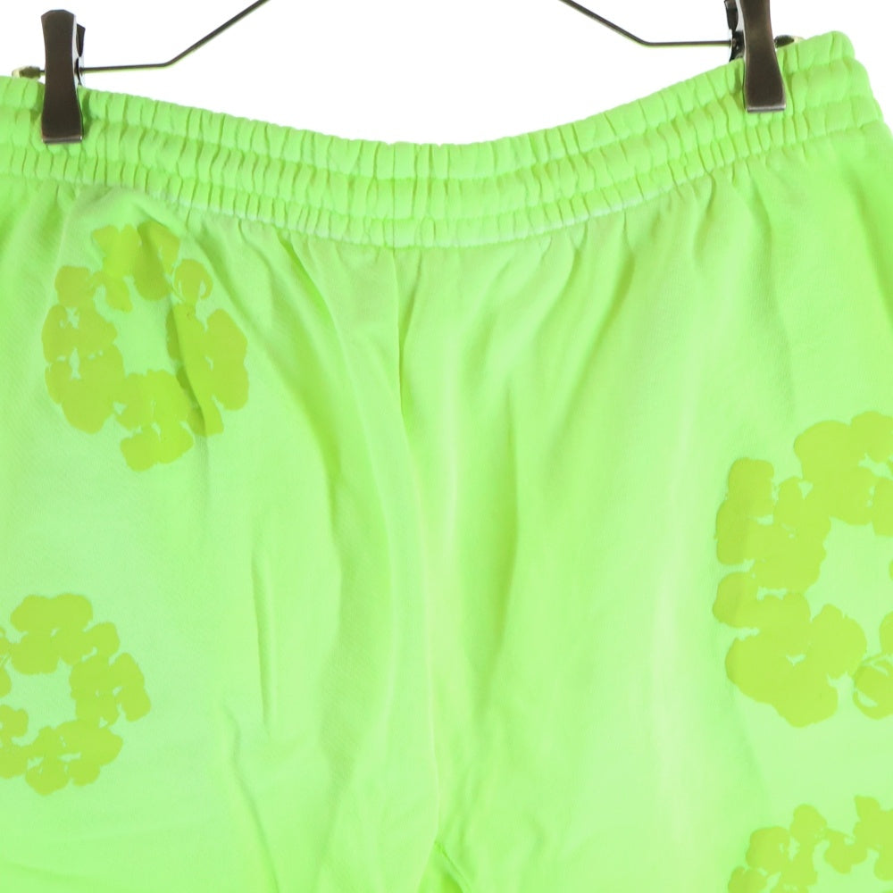 DENIM TEARS(デニムティアーズ) MONO COTTON WREATH SWEAT PANTS NEON モノ コットン スウェットパンツ ネオンイエロー