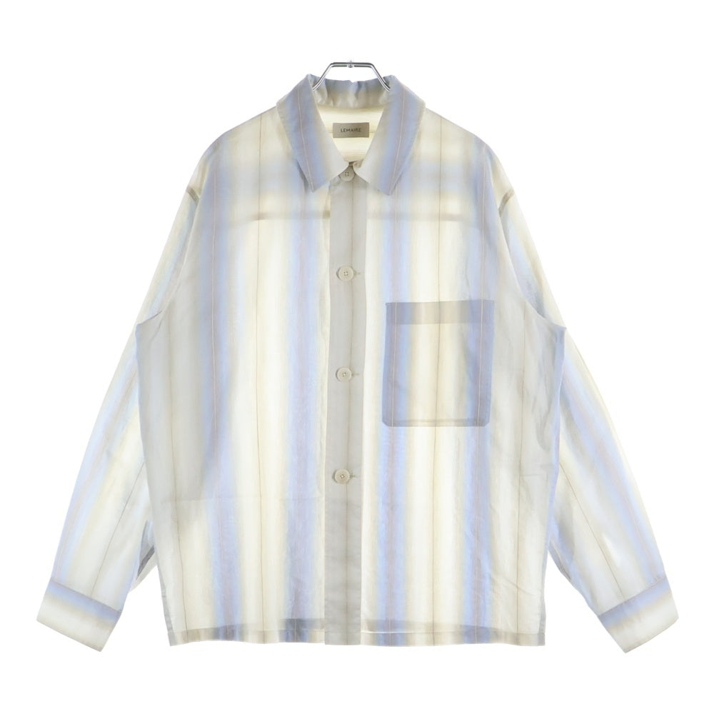 LEMAIRE(ルメール) PYJAMA SHIRT 長袖ストライプシャツ パジャマシャツ マルチカラー